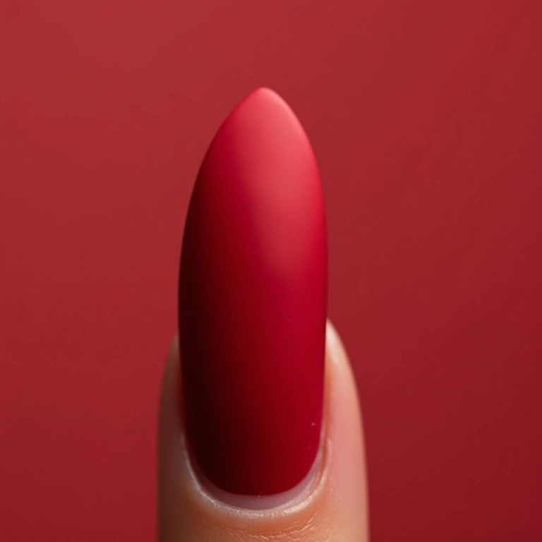 Unhas curtas com efeito matte.