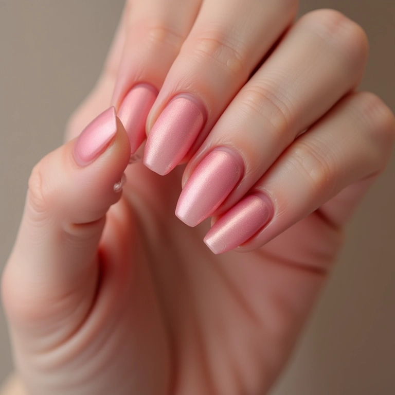 Unhas de fibra baby boomer com efeito degradê suave.