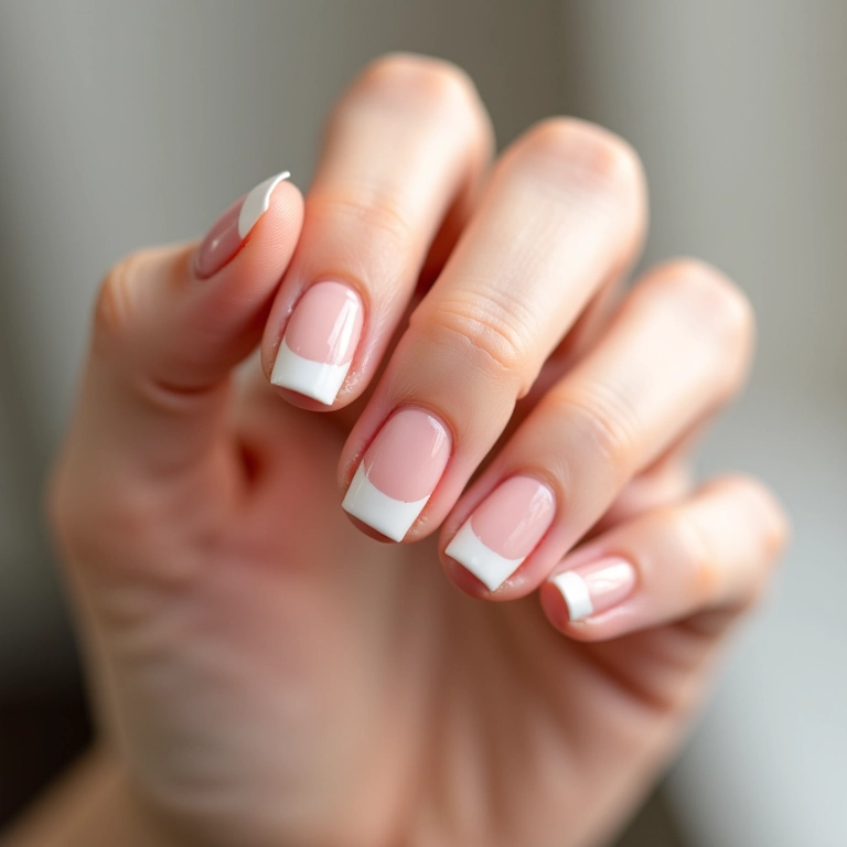 Unhas de fibra com aspecto natural e saudável.
