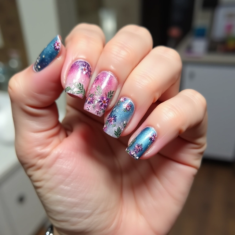 Unhas de gel decoradas: nail art expressiva.