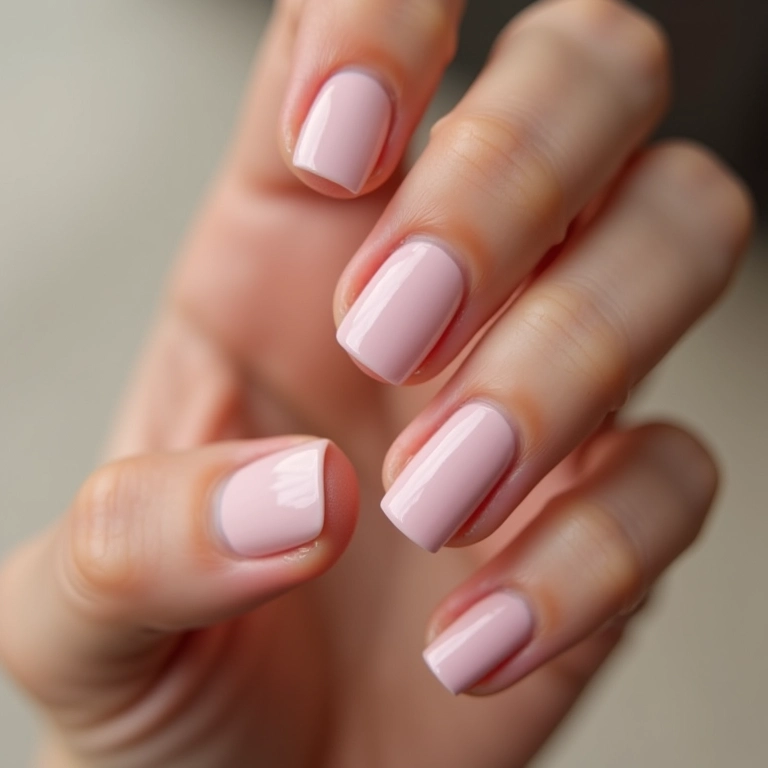 Unhas de gel minimalistas e elegantes.