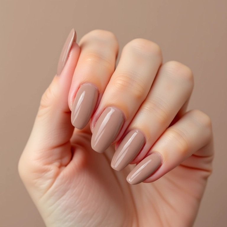 Unhas de gel minimalistas.