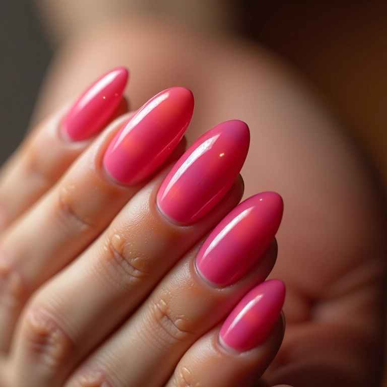 Unhas de gel ombré: degradê vibrante.