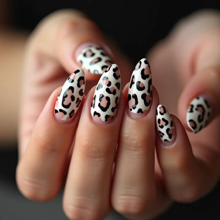 Unhas de onça em formato amendoado.