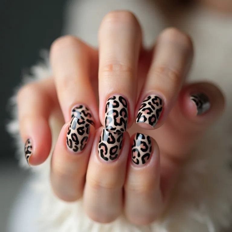 Unhas de onça minimalistas com design discreto.