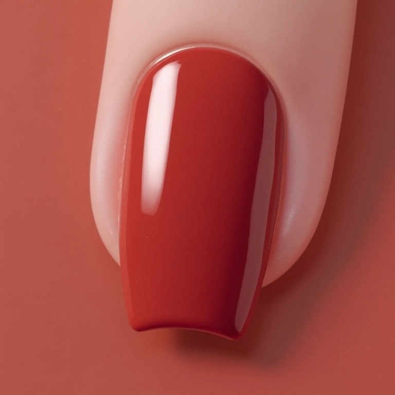 Unhas de uma cor só com textura diferenciada.