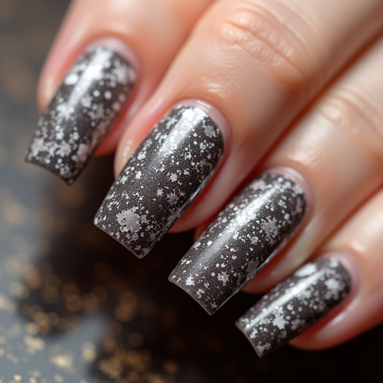 Unhas decoradas de paty com carimbo detalhado