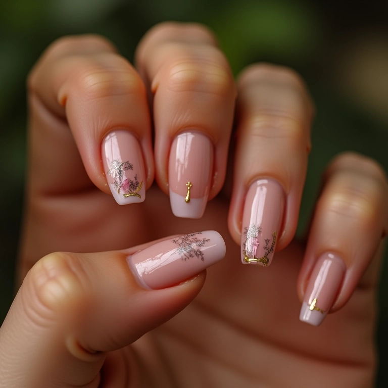 Unhas decoradas evangélicas delicadas e charmosas.