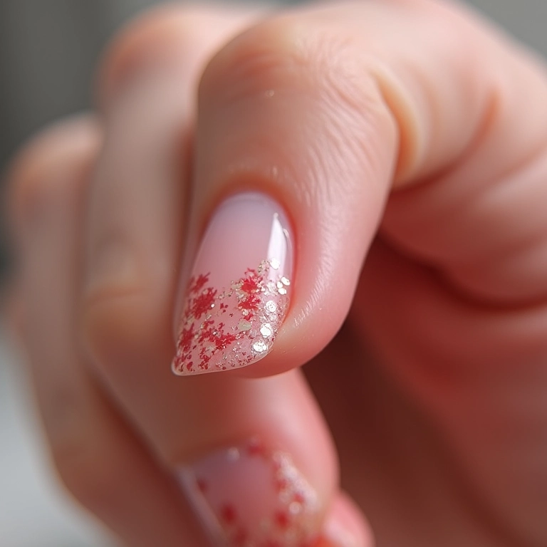 Unhas decoradas filha única: destaque para uma unha.