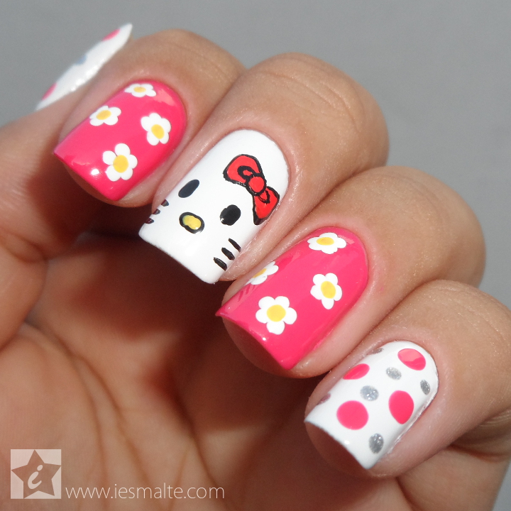 My Hello Kitty Nail Art (with video ...