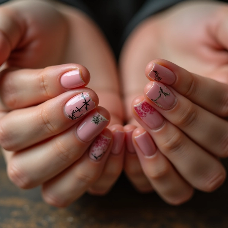 Unhas decoradas luxuosas com filhos únicos decorados.