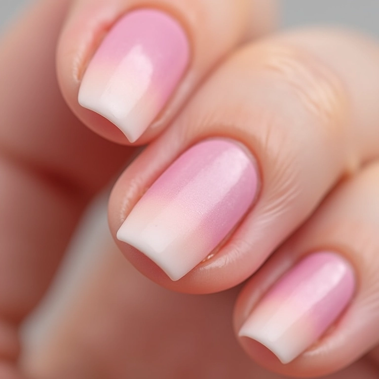 Unhas decoradas luxuosas com ombré.