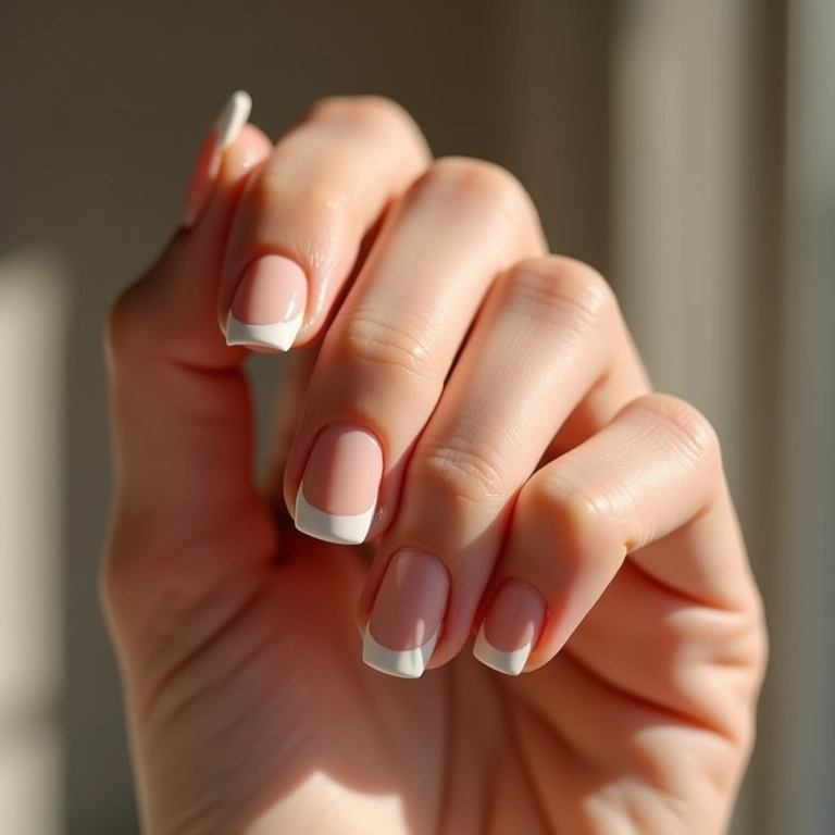 Unhas decoradas minimalistas com linhas simples.