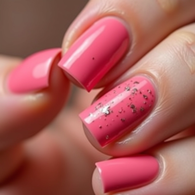 Unhas decoradas quadradas rosa: delicadeza e estilo em detalhes.
