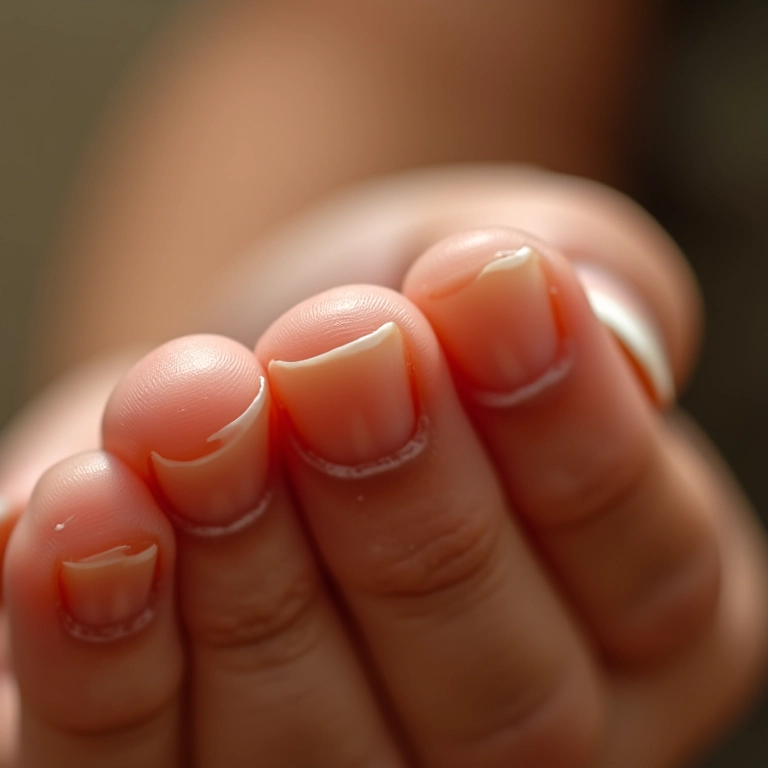 Unhas e cutículas hidratadas e nutridas após a aplicação de óleo.