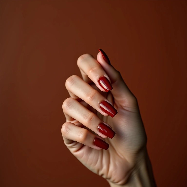Unhas em tons terrosos, estilo elegante e sofisticado.