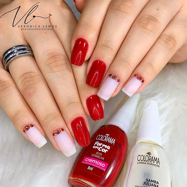 Unha encapsulada vermelhas: dicas e ...