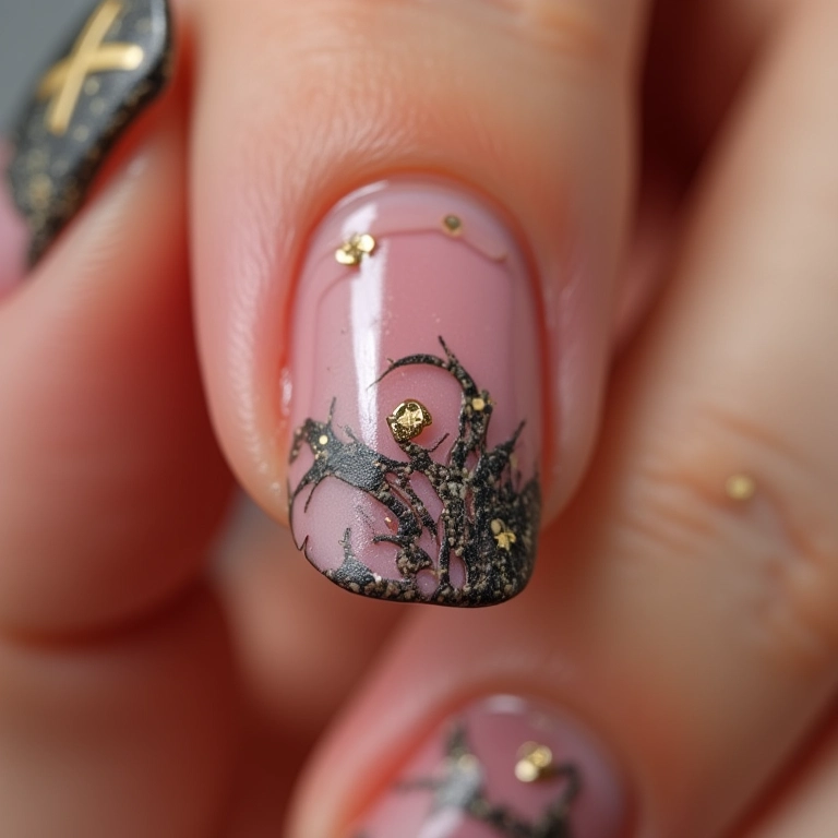 Unhas filhas únicas com letras de nomes, um toque especial no visual.