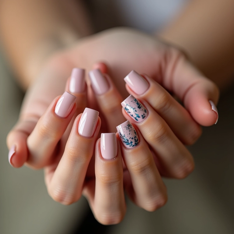 Unhas geométricas com design minimalista.