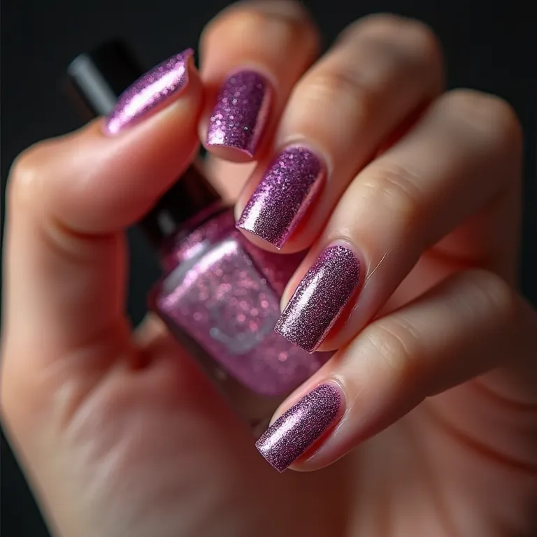 Unhas inteiras com glitter: para brilhar muito!