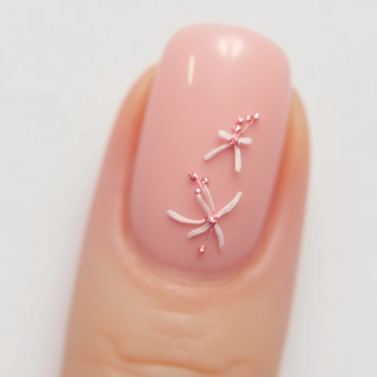 Unhas minimalistas com fitilho, menos é mais.