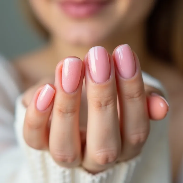 Unhas naturais fortalecidas após aplicação de gel.