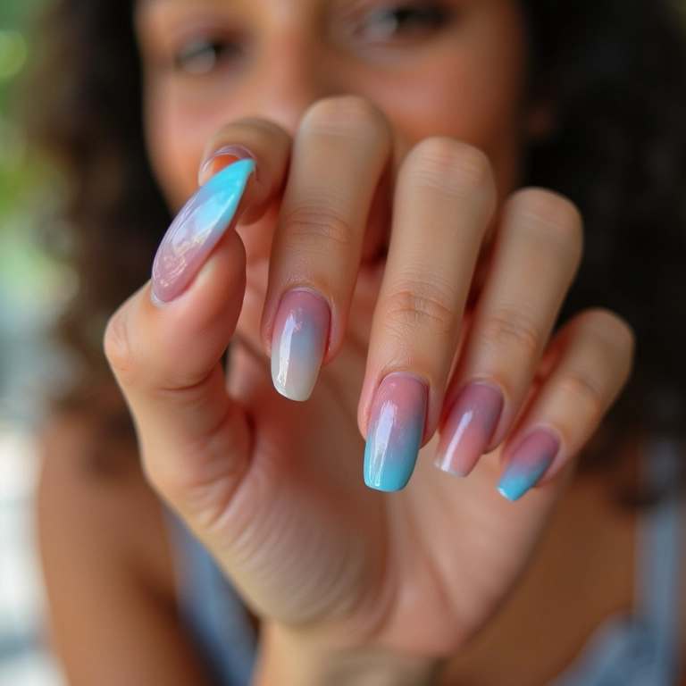 Unhas ombré com durex, um degradê perfeito sem complicação.