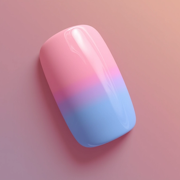 Unhas ombré para chá revelação.