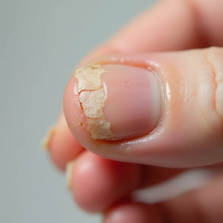 Unhas ressecadas após uso de álcool.