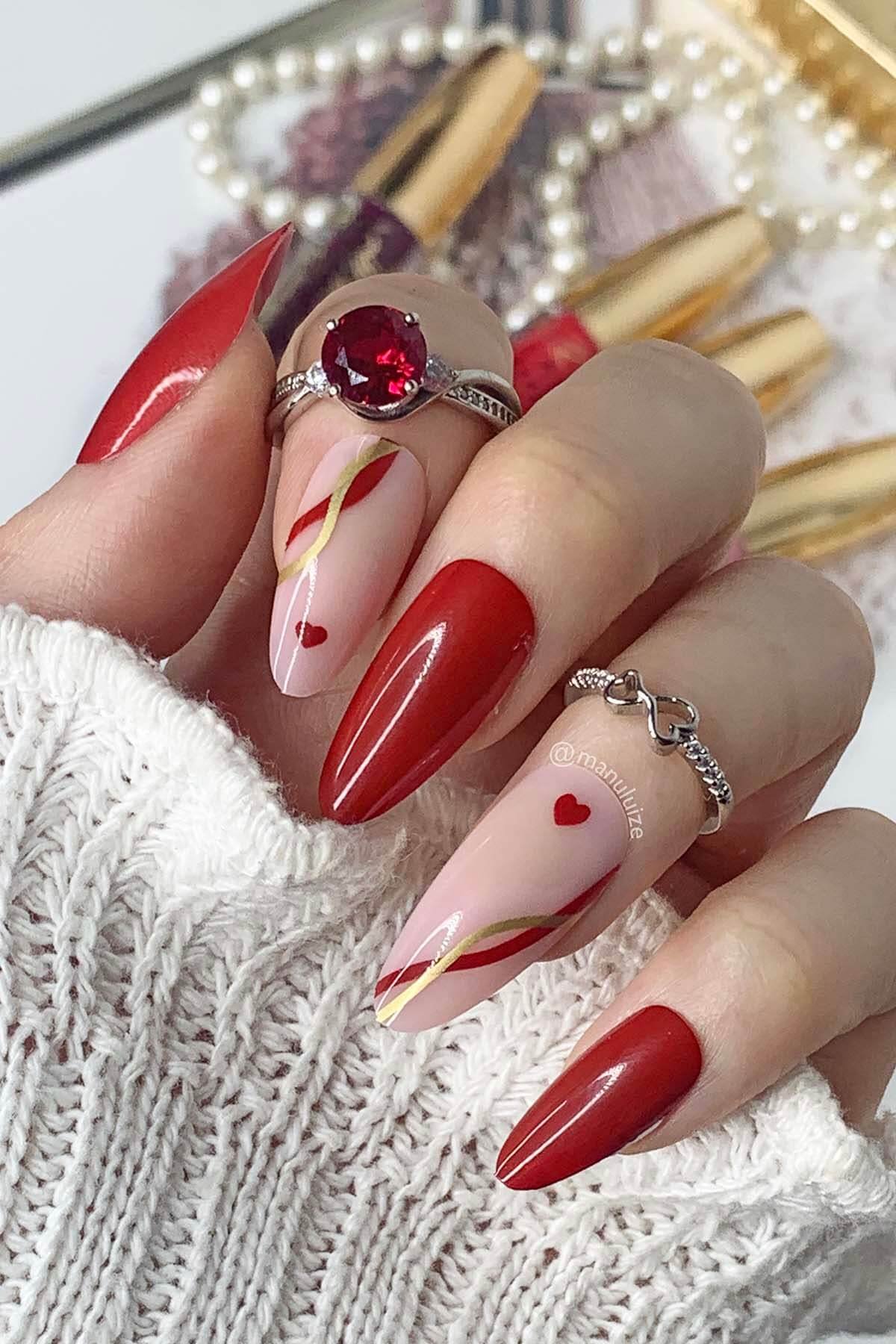 35 Unhas com coração lindíssimas