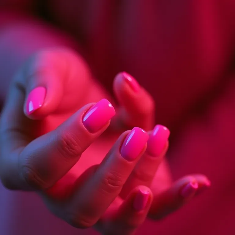 Unhas rosa neon: a tendência fashion.