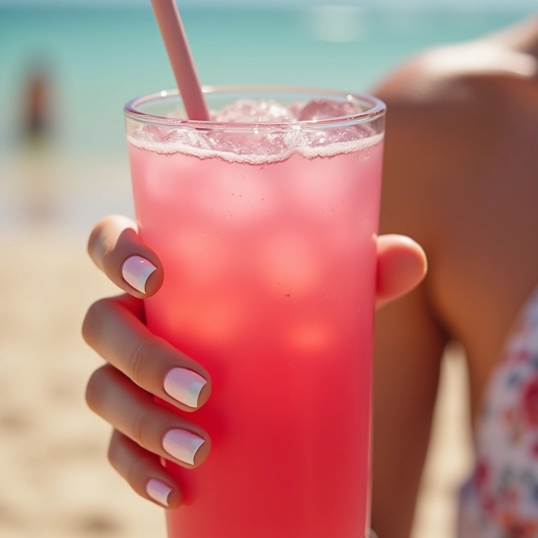 Unhas rosas degradê: transição suave e moderna.