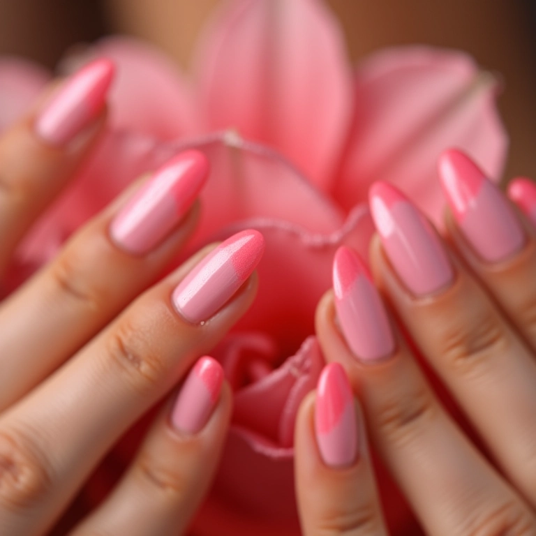 Unhas rosas: delicadeza e feminilidade em cada detalhe.
