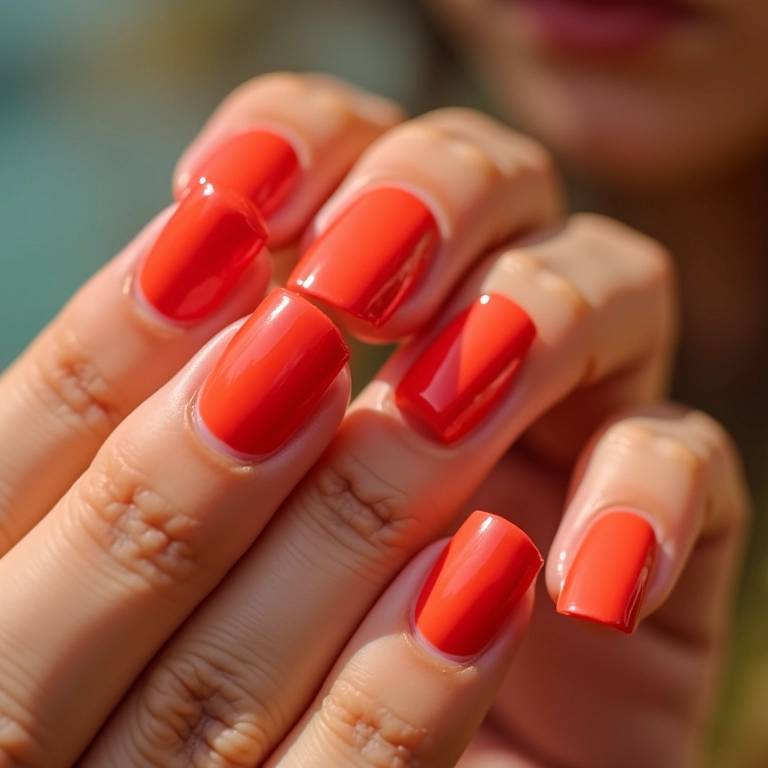 Unhas stiletto com cores vibrantes, ousadia e alegria.