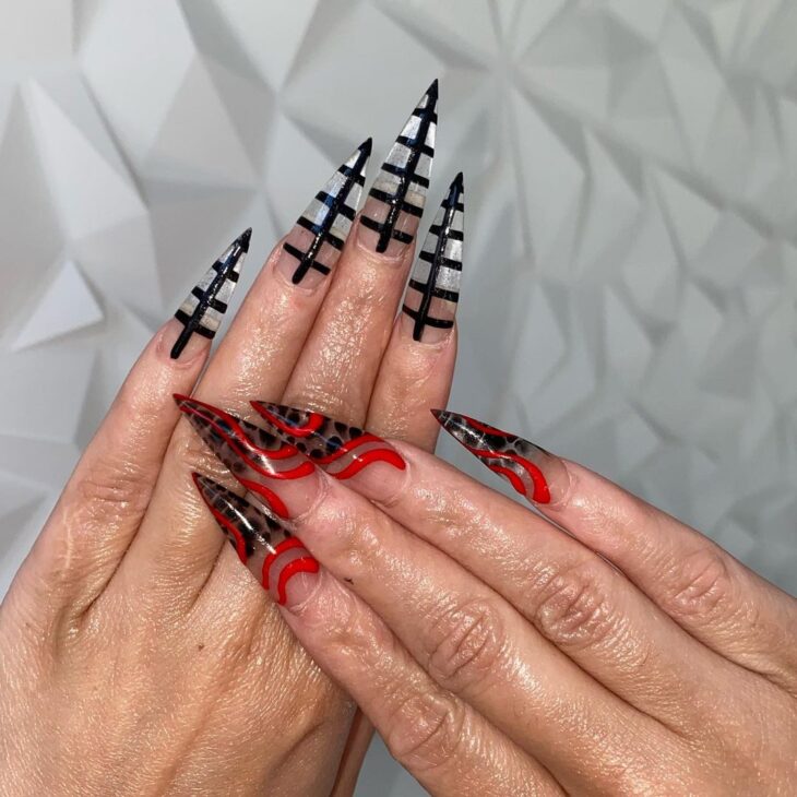 Unhas stiletto decoradas: 90 fotos + ...