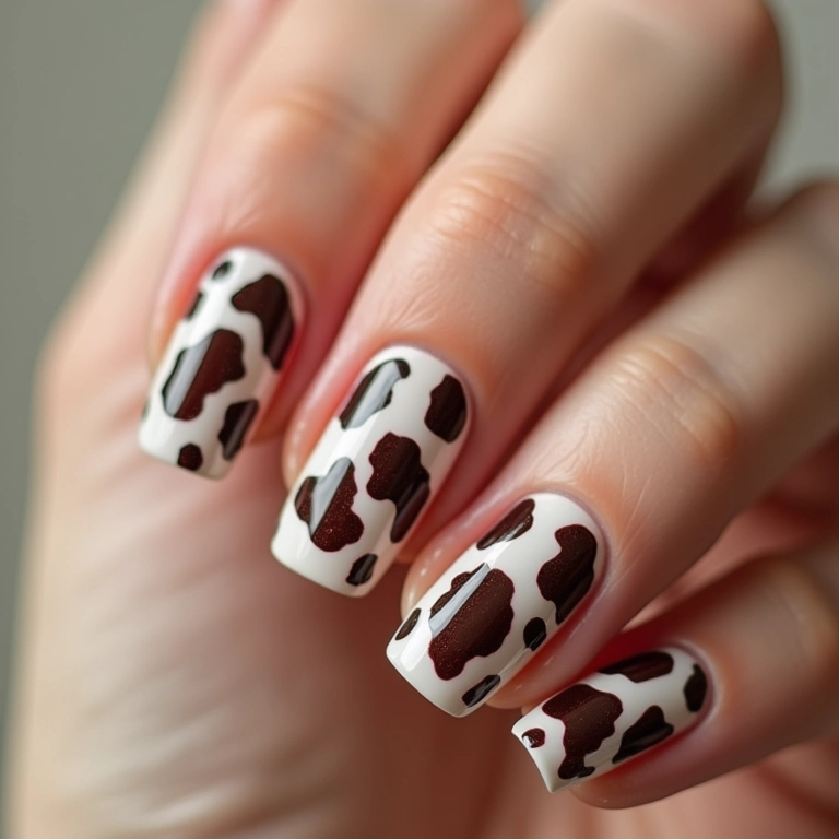 Unhas vaquinha minimalistas com linhas limpas.