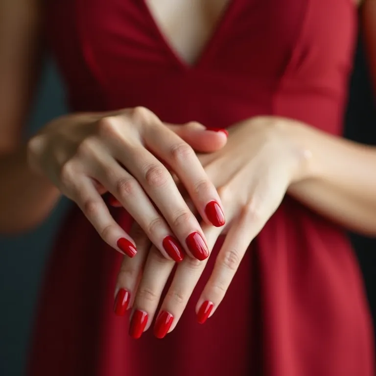 Unhas vermelhas clássicas, elegantes e atemporais.