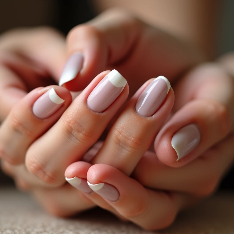 Variedade de estilos de francesinha em unhas bem cuidadas.