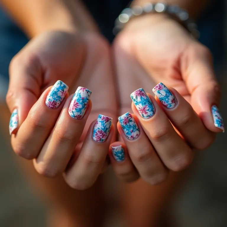 Variedade de mãos com unhas decoradas artisticamente, representando a diversidade brasileira.
