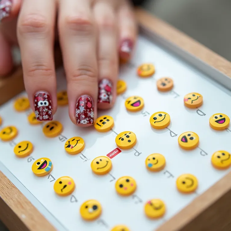 Adesivos de carinhas: uma alternativa fácil para unhas decoradas.