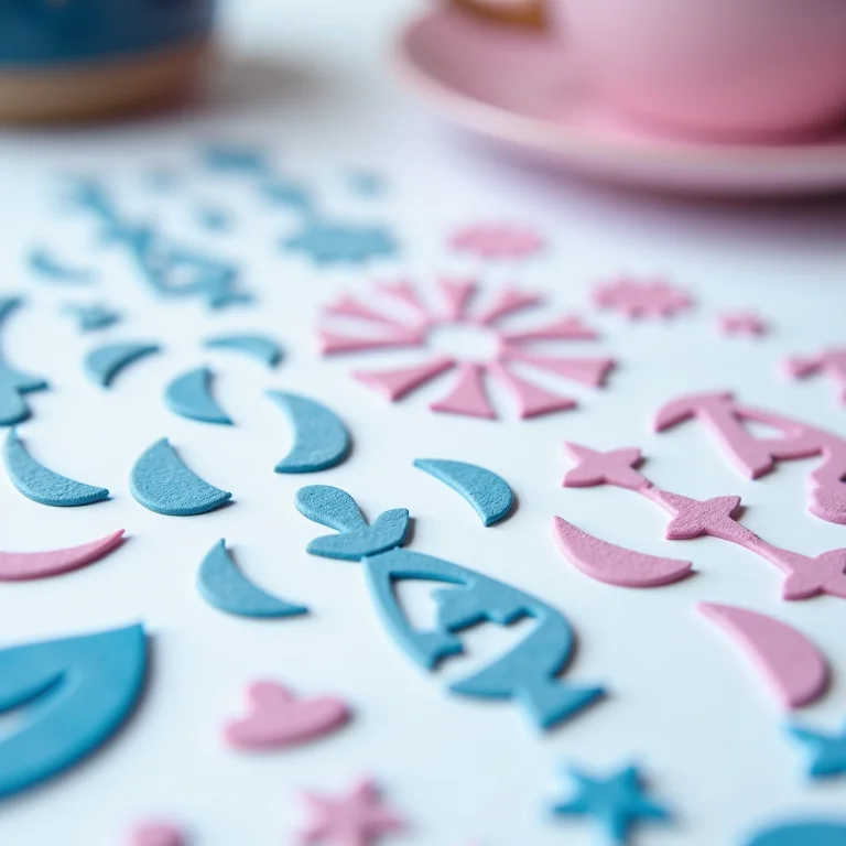 Adesivos de unha azul e rosa