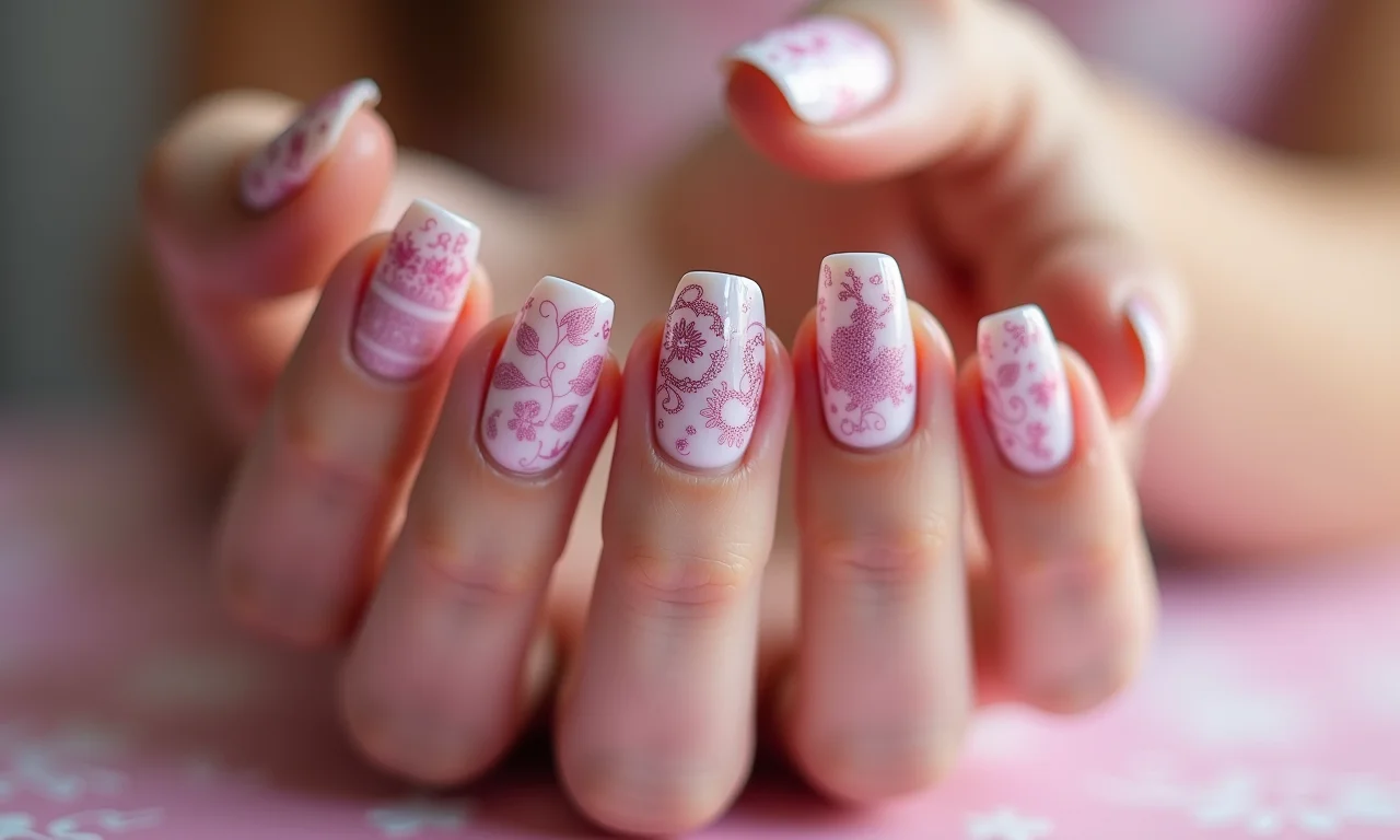 Adesivos de unha da Cartela Mais Adesivos em unhas curtas.