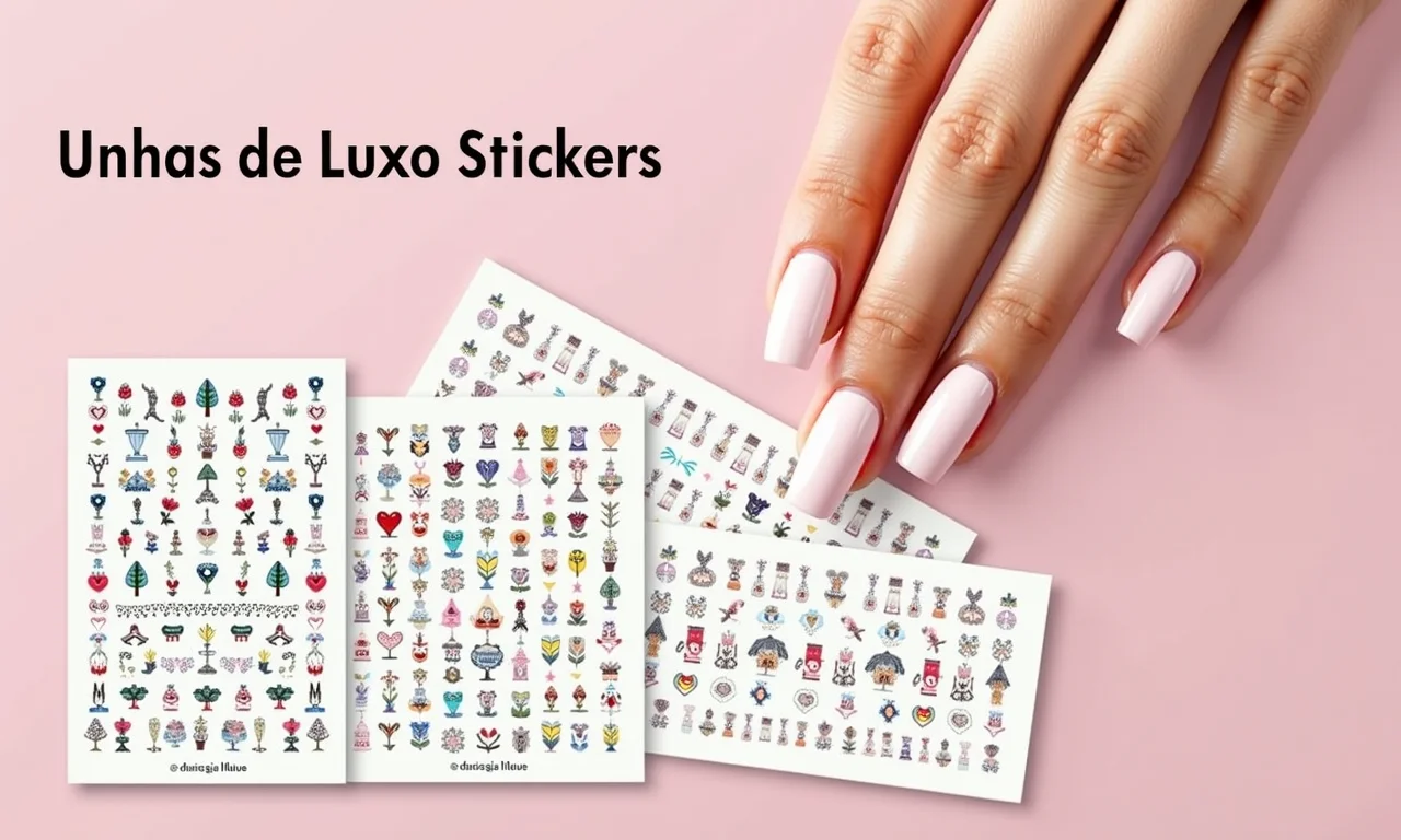 Adesivos de unha da Unhas de Luxo, beleza e praticidade.