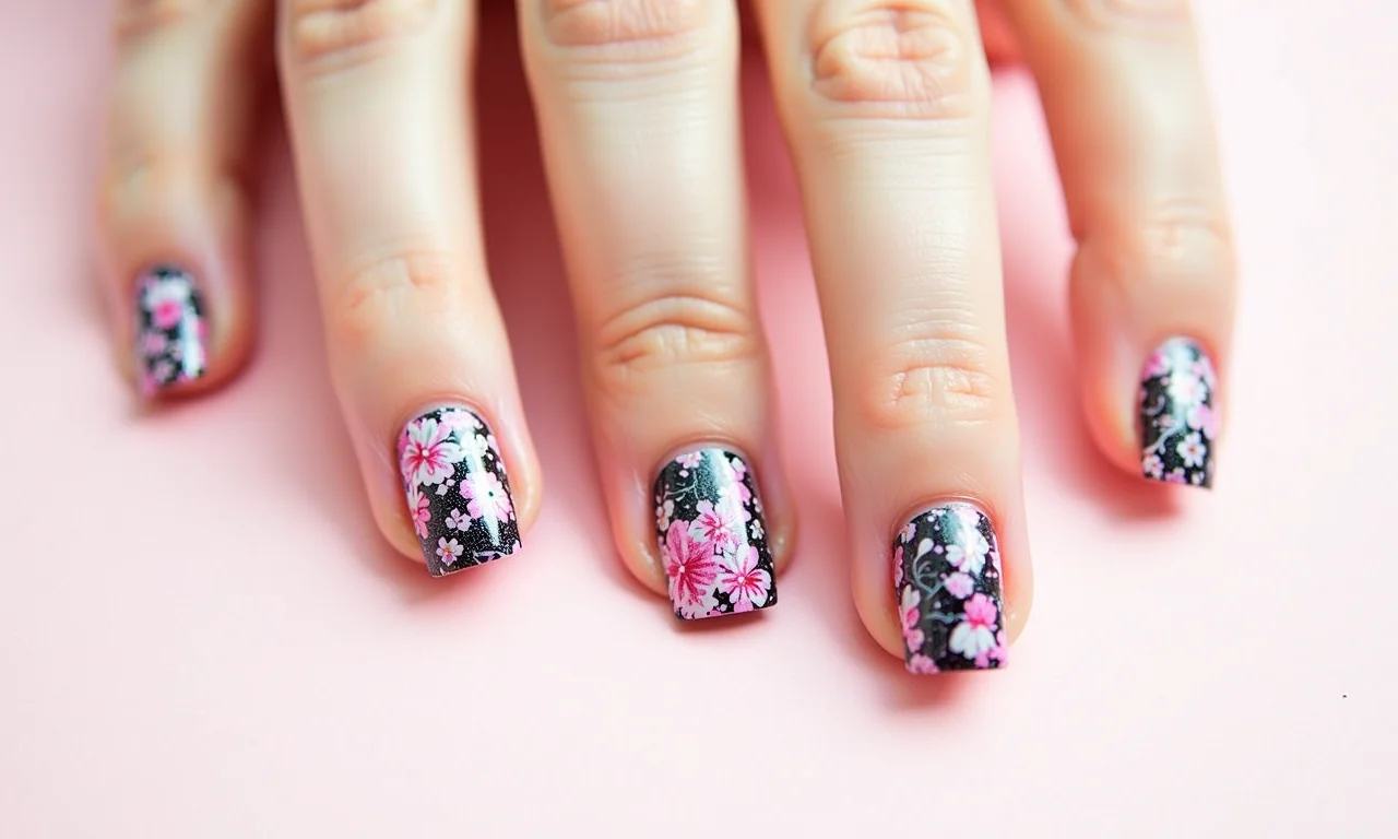 Adesivos e películas em unhas curtas: praticidade.