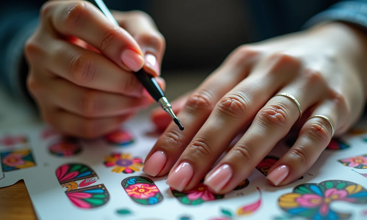 Adesivos e películas para unhas de Carnaval.