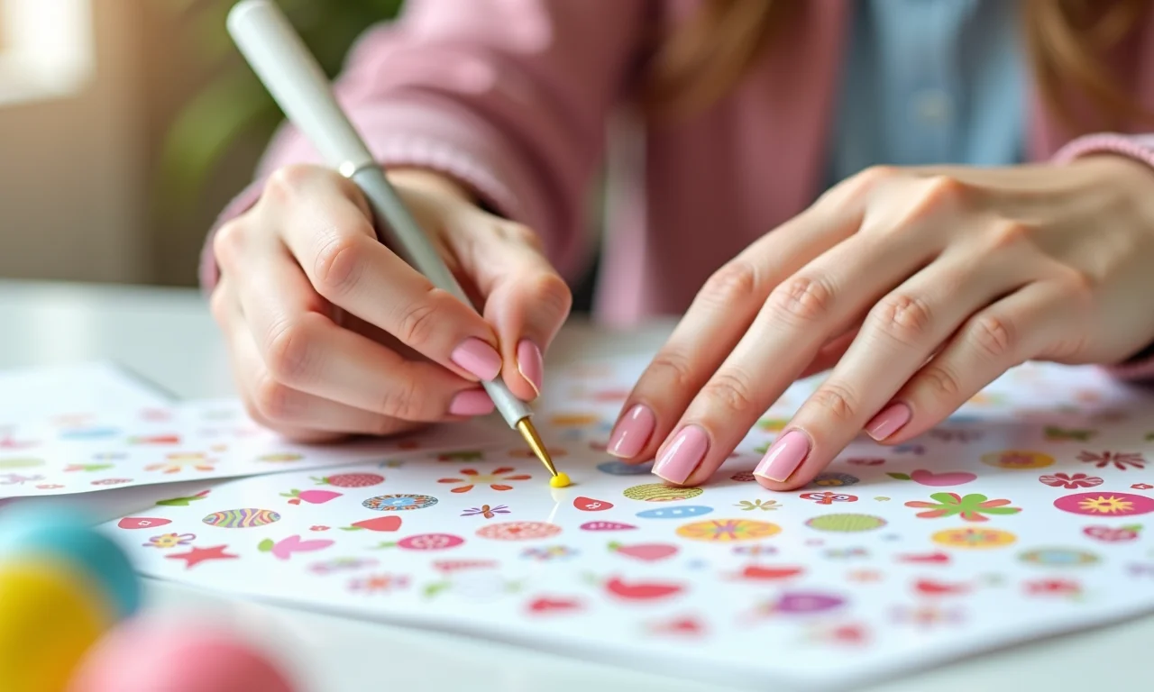 Adesivos temáticos de Páscoa para unhas.