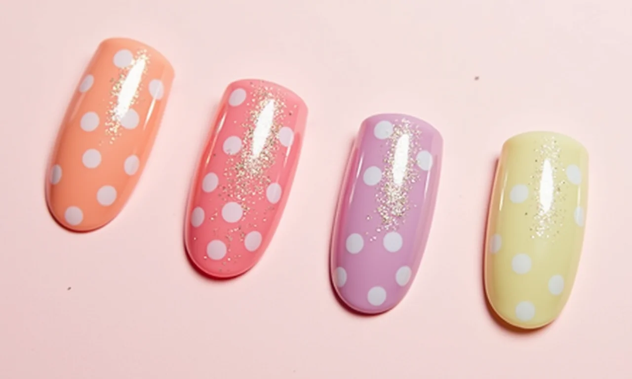 Amostras de cores de esmalte para unhas poá.