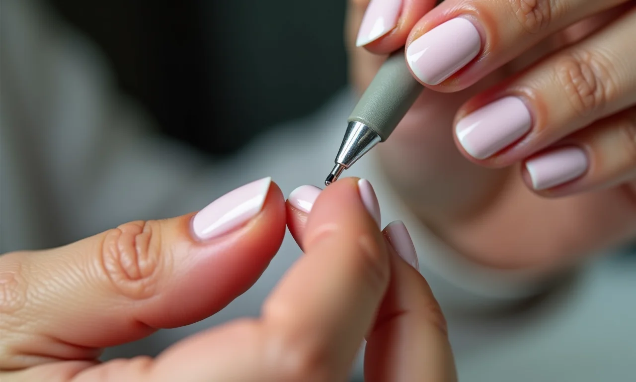 Aplicação de base de qualidade nas unhas para proteção e cuidado.