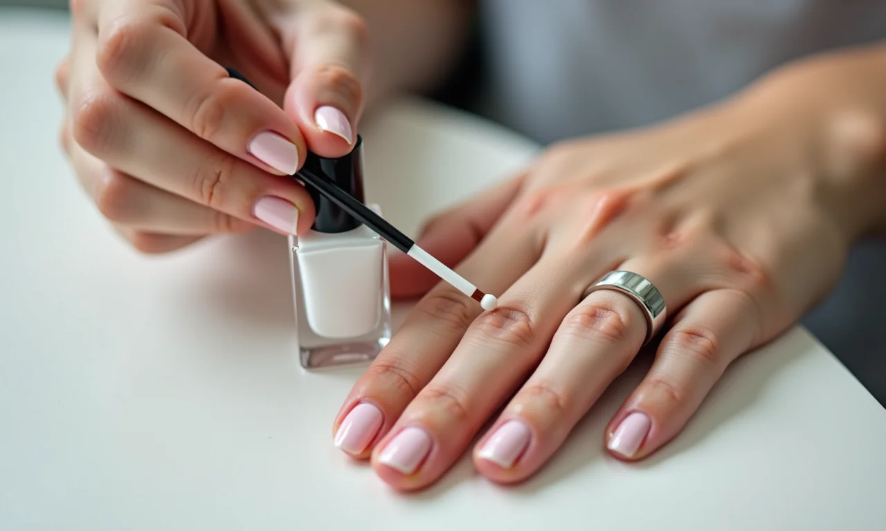 Aplicação de base de secagem rápida.