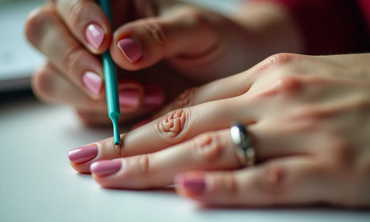 Aplicação de camadas finas de esmalte.